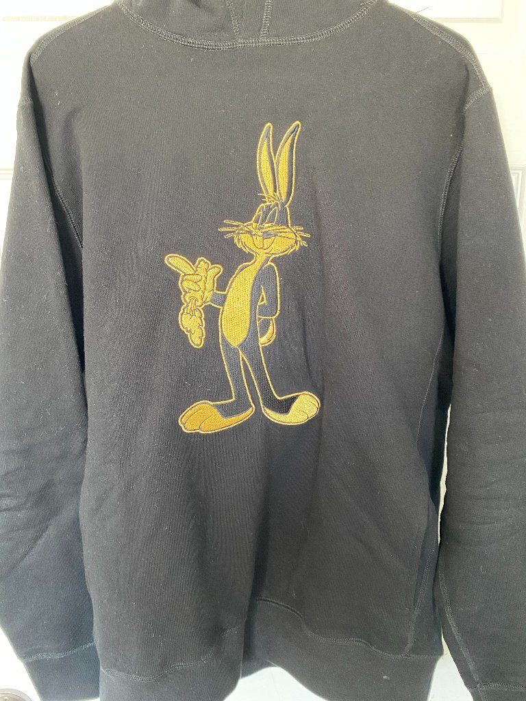 Ovo X Looney Tunes Bugs Bunny Embroidered Hoodie - Black